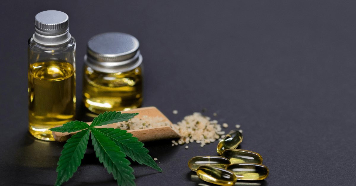 Cannabis leaf, capsules