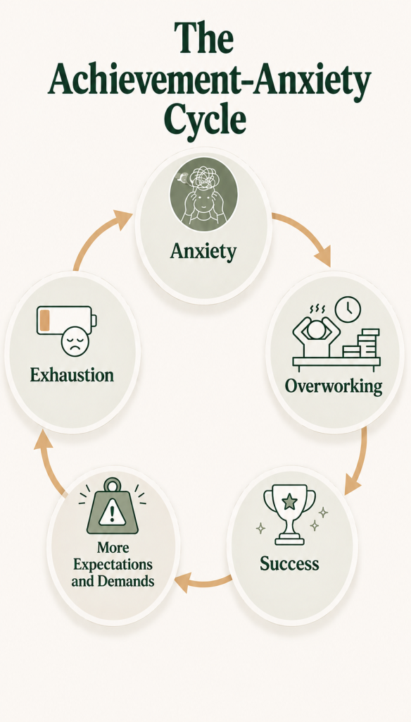 High-Functioning Anxiety: When You Look Fine But Feel Overwhelmed 3 Achievement Anxiety Cycle