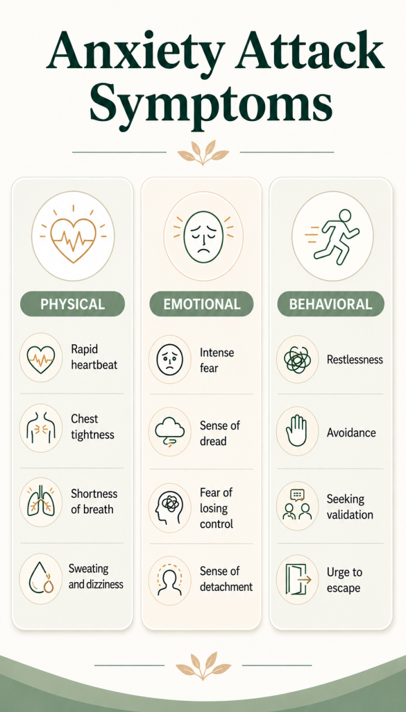 Anxiety Attacks: What They Feel Like and What Actually Helps 1 Anxiety Attack Symptoms