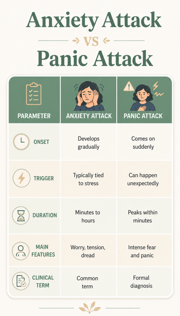 Anxiety Attacks: What They Feel Like and What Actually Helps 2 Anxiety Attack vs Panic Attack
