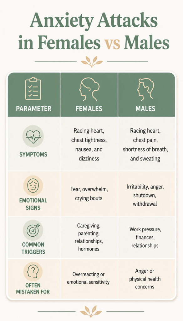 Anxiety Attacks: What They Feel Like and What Actually Helps 3 Anxiety Attacks in Females vs Males